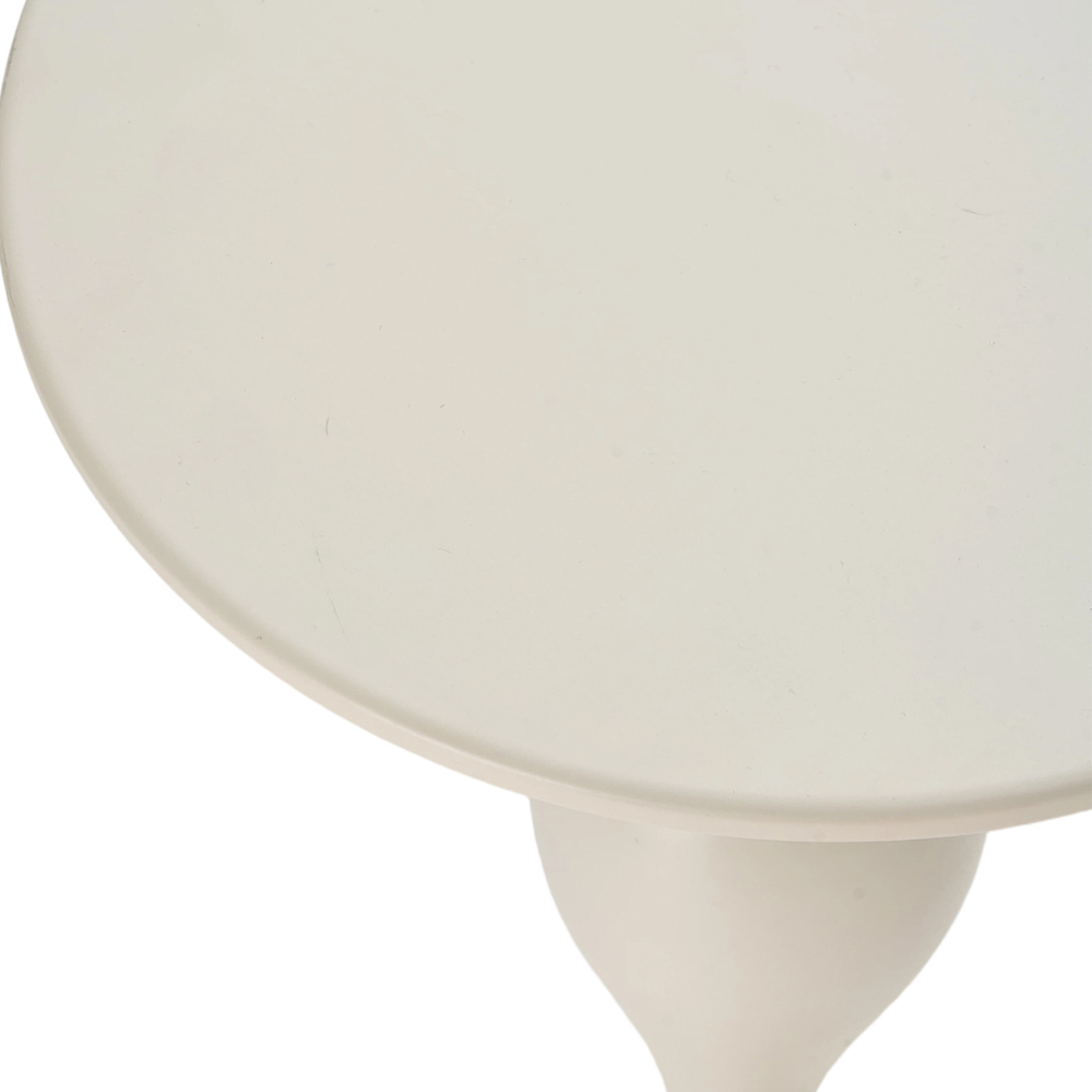 Living and Home Cream Round Slim Side Table Image 5
