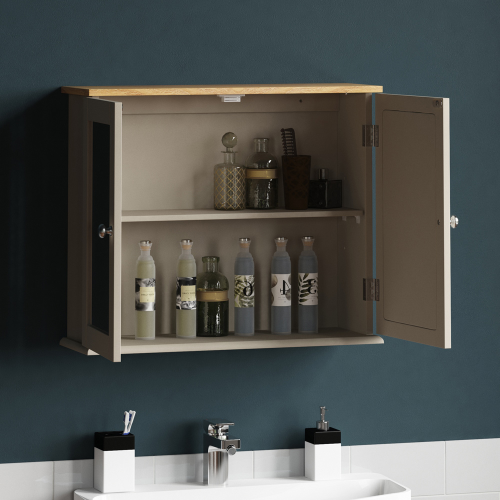 Lassic Bath Vida Priano Wide 2 Door Mirror Bathroom Cabinet Image 6