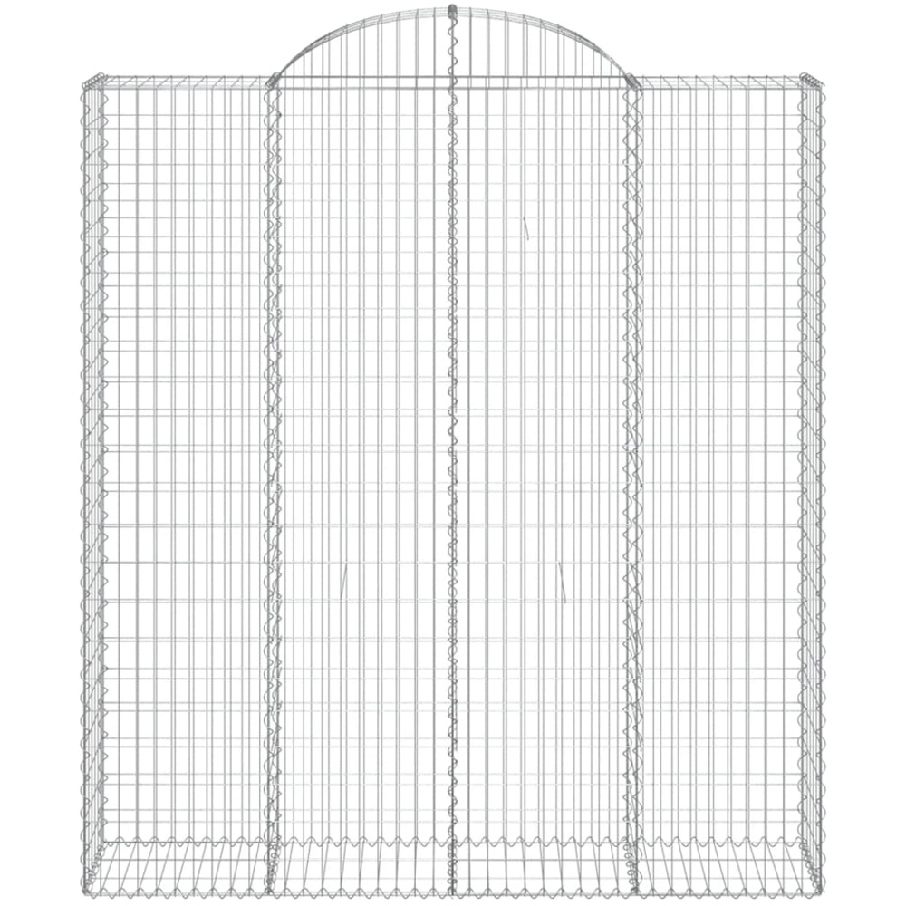 vidaXL Silver Galvanised Iron Arched Gabion Basket 200 x 50 x 220/240cm 14 Pack Image 4