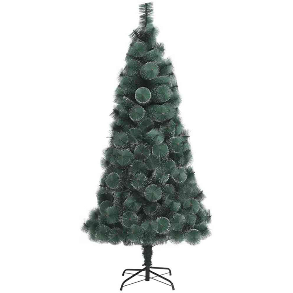 vidaXL Pre-Lit Gold Baubles Green Artificial Christmas Tree 7ft Image 4