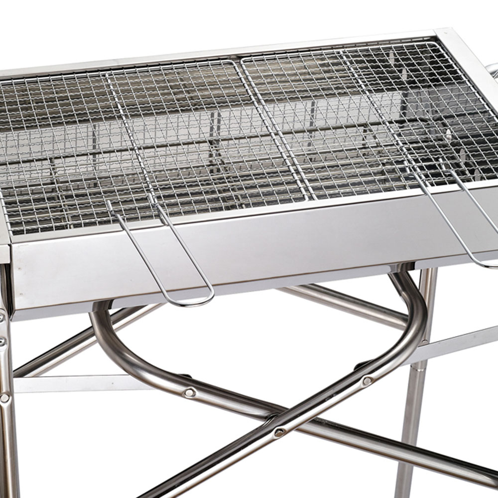 Outsunny Stainless Steel Folding Charcoal BBQ Grill Image 4