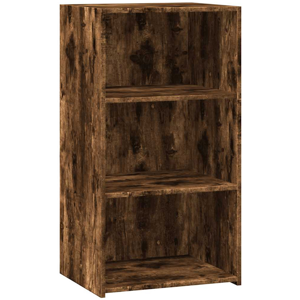 vidaXL 3 Shelf Smoked Oak Sideboard Image 2