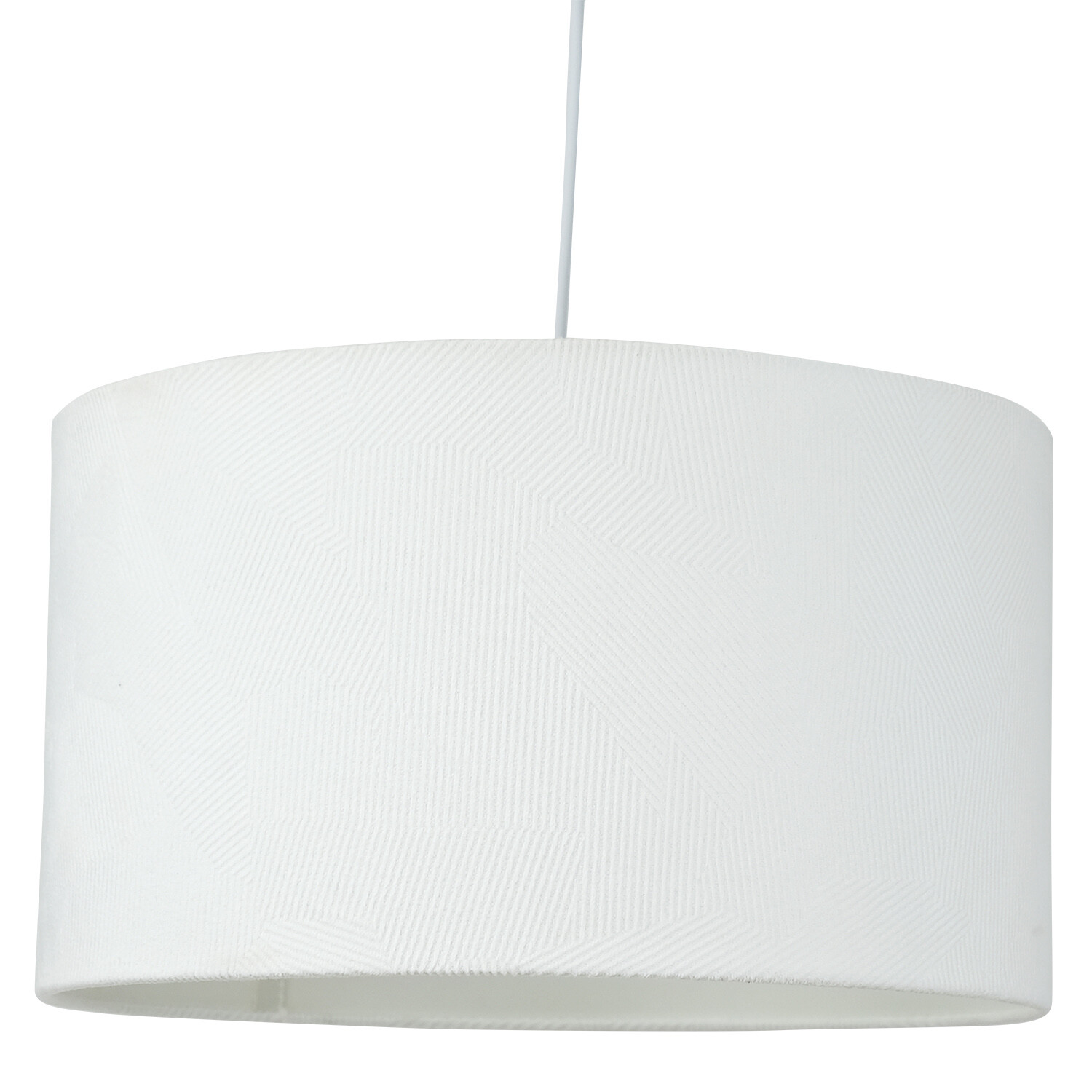 Geometric Drum Shade - White / 30cm Image 1