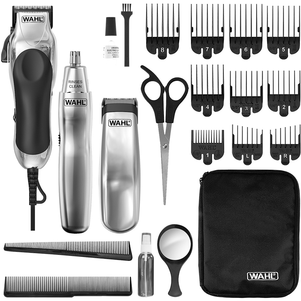 Wahl Deluxe Chrome Pro Mains Powered Hair Clipper Kit Image 3
