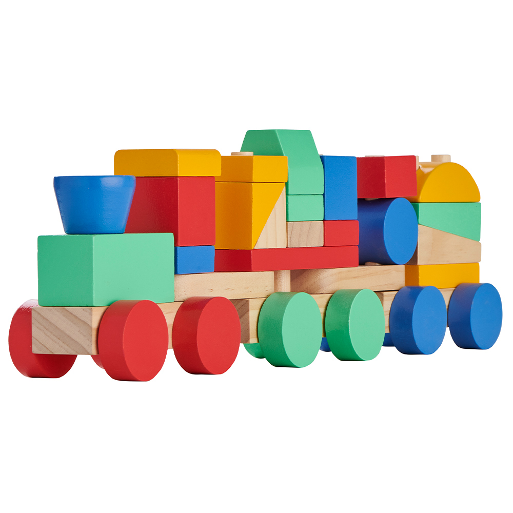 Wilko HB1004 Wooden Stacking Train Multicolour 18 Months And Above Image 2
