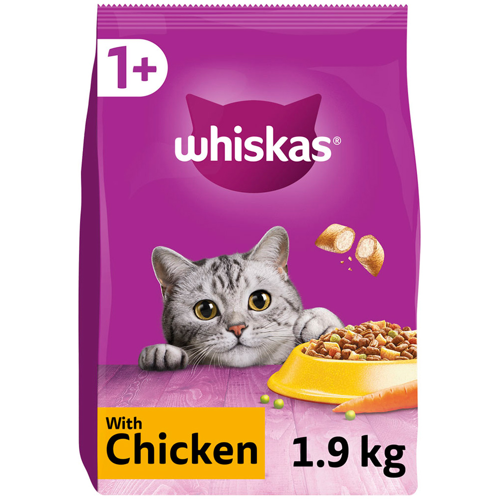 Whiskas Adult Chicken Flavour Dry Cat Food 1.9kg Image 1