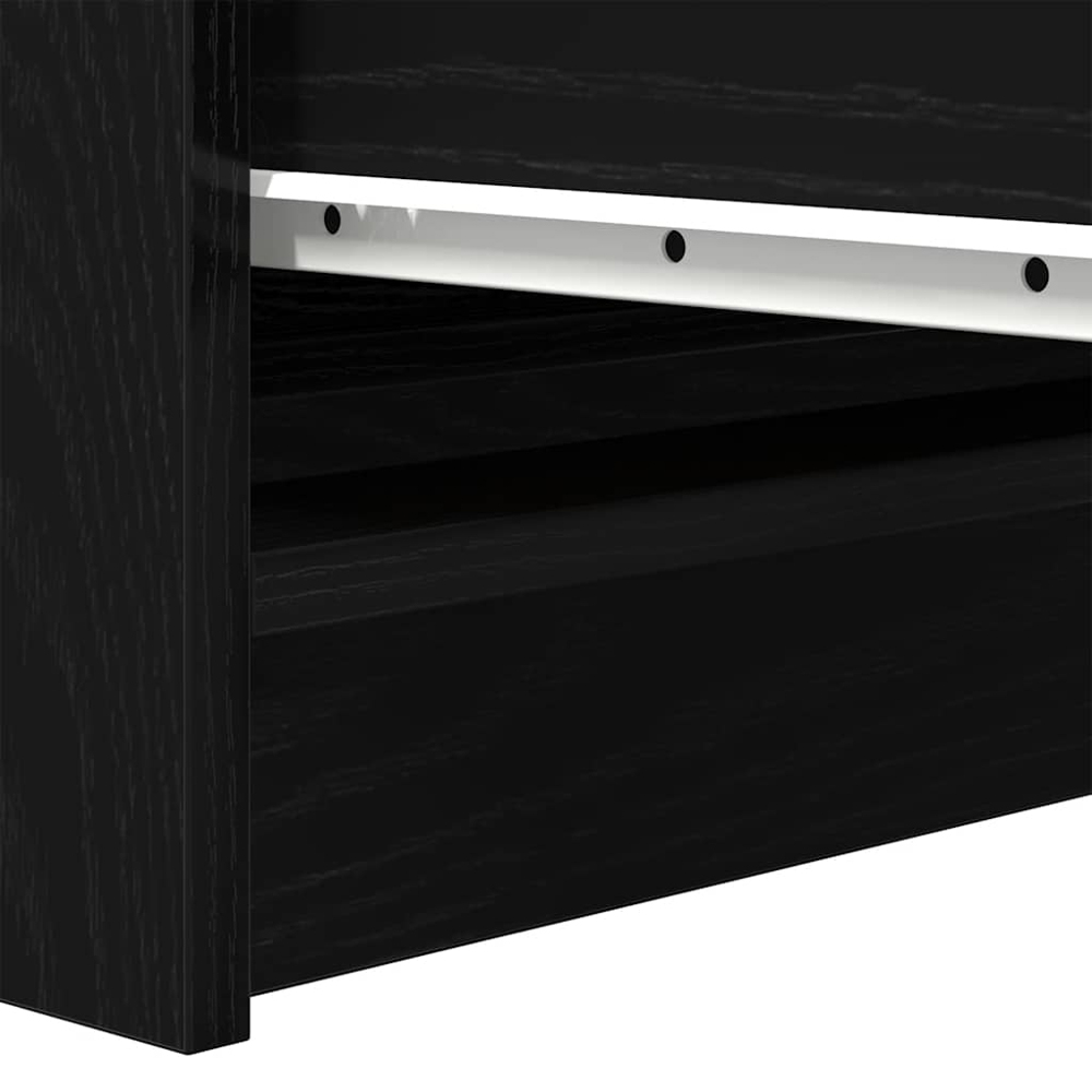 vidaXL 3 Drawer Black Oak Sideboard Image 8