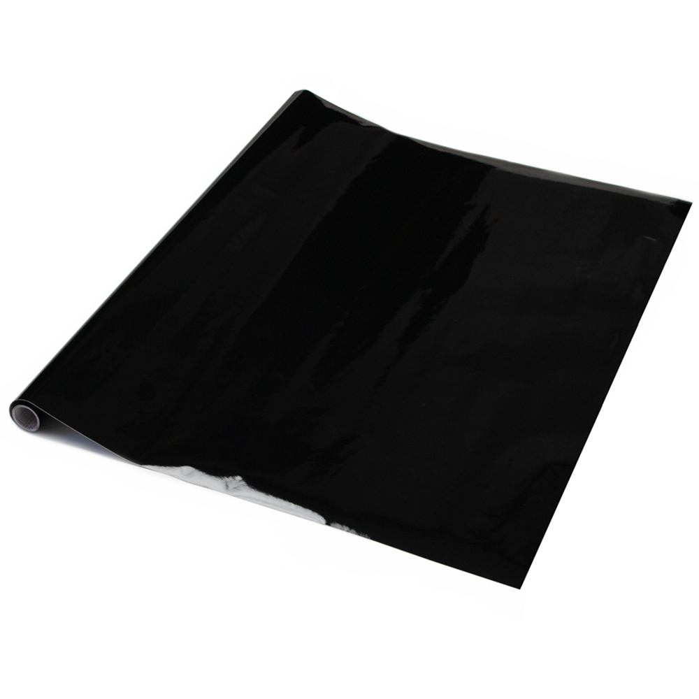 d-c-fix Glossy Black Sticky Back Plastic Vinyl Wrap Film 90cm x 15m Image 2