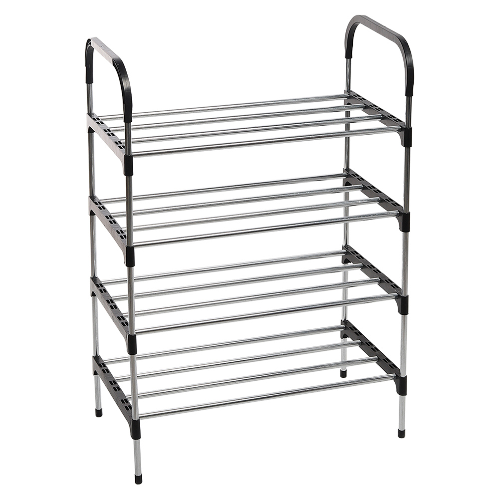 Living And Home WH0731 Black Metal Multi-Tier Shoe Rack Image 3