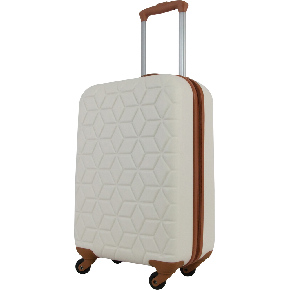 Travel Gear Geometric Suitcase Cream Cabin Image 4