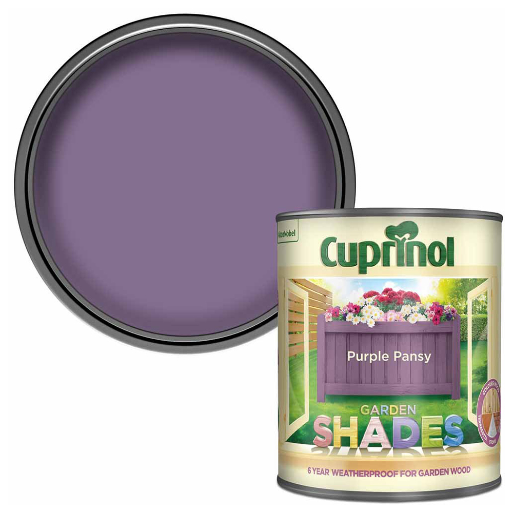 Cuprinol Garden Shades Purple Pansy Exterior Paint 1L Image 1