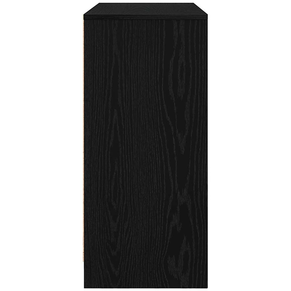 vidaXL 3 Door Black Oak Sideboard Image 6