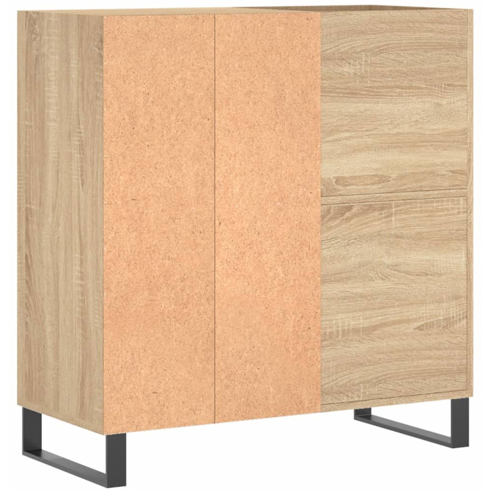vidaXL 3 Shelf Sonoma Oak Record Cabinet Image 6