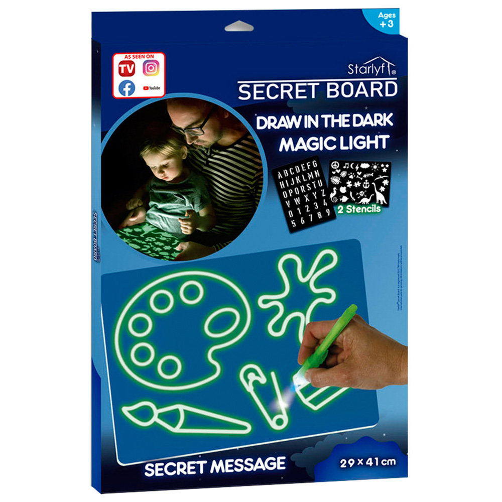 Secret Board Draw In The Dark Magic Light Image 1