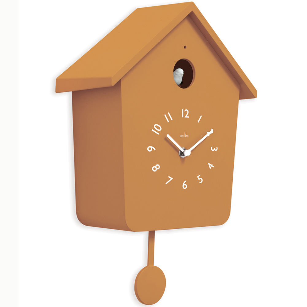 Acctim Casper Marigold Lighted Pendulum Cuckoo Wall Clock 34cm Image 2