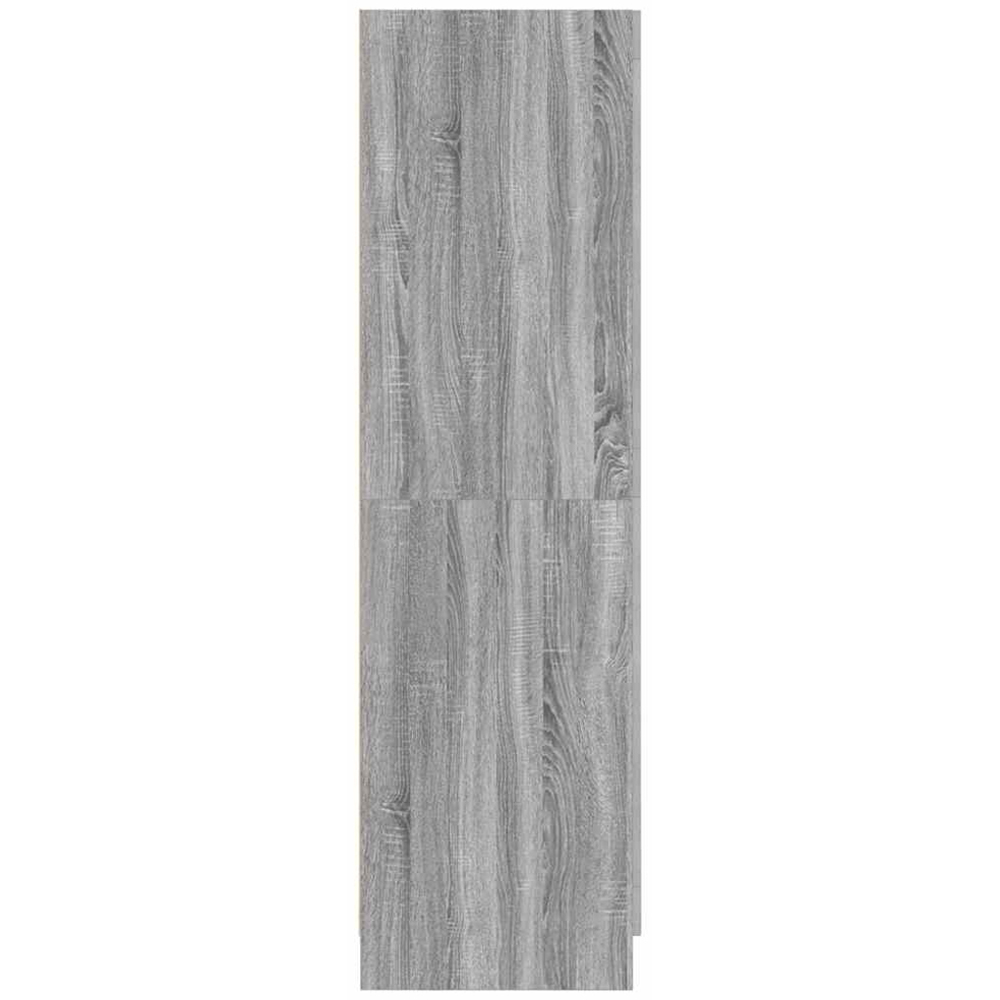 vidaXL 2 Door Grey Sonoma Wooden Wardrobe Image 6