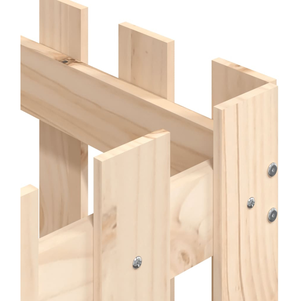 vidaXL Natural Solid Pine Wood Square Garden Planter 60cm Image 6