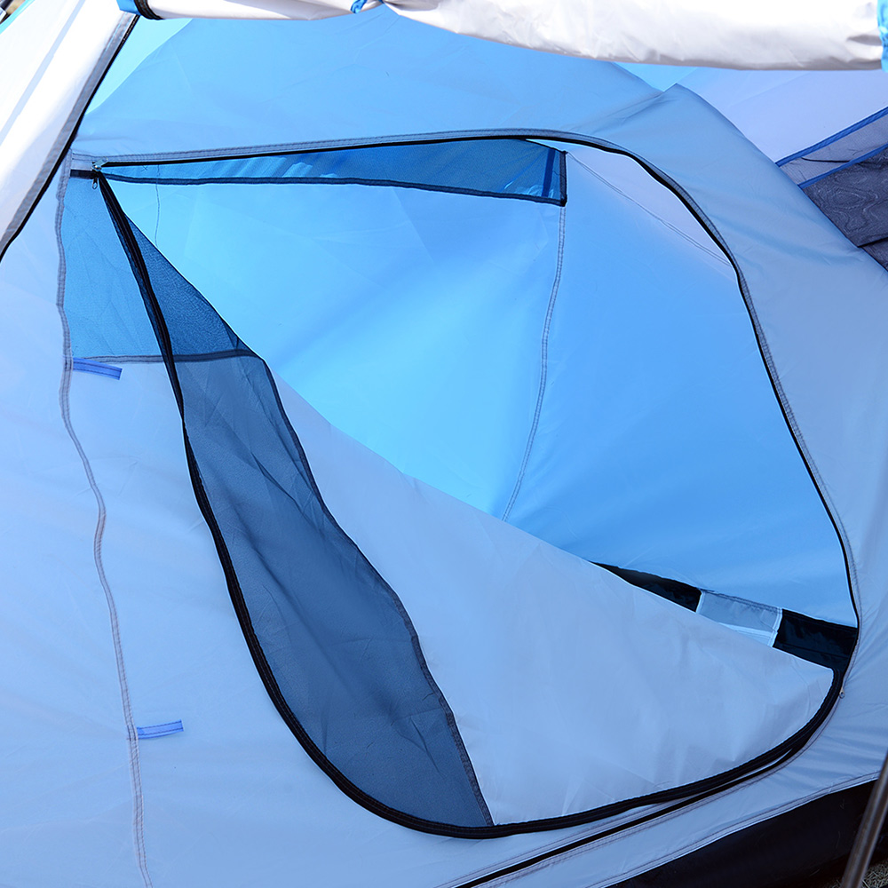 Outsunny 4-6 Person Dome Tent Blue and White Image 4