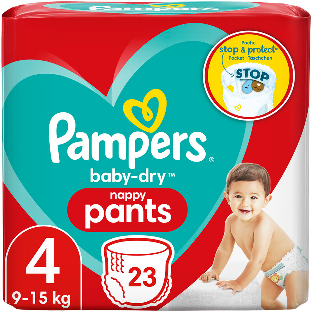 Pampers Baby Dry Nappy Pants Size 4 x 23 Pack Image 1