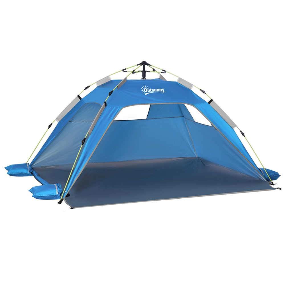 Outsunny Blue Pop-Up Mesh Tent Image 1