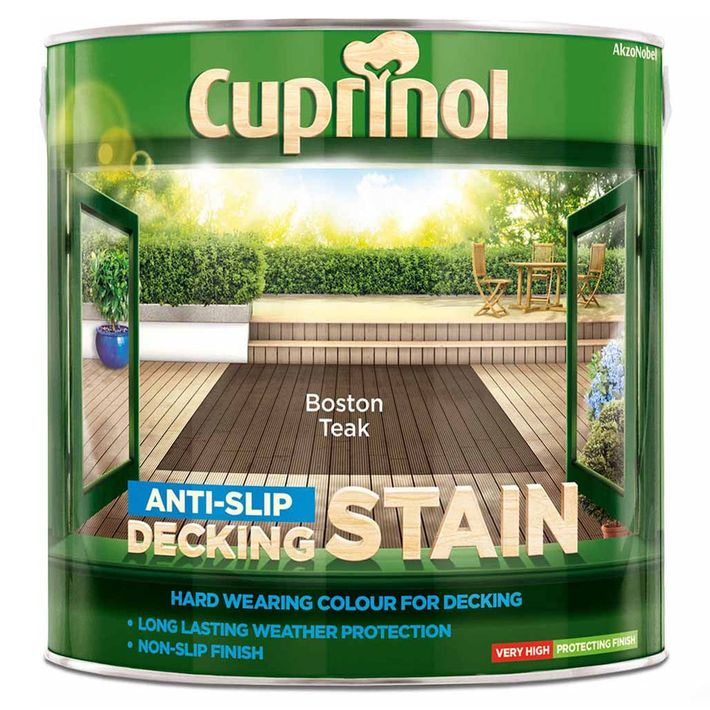 Cuprinol Boston Teak Anti Slip Decking Stain 2.5L Image 2