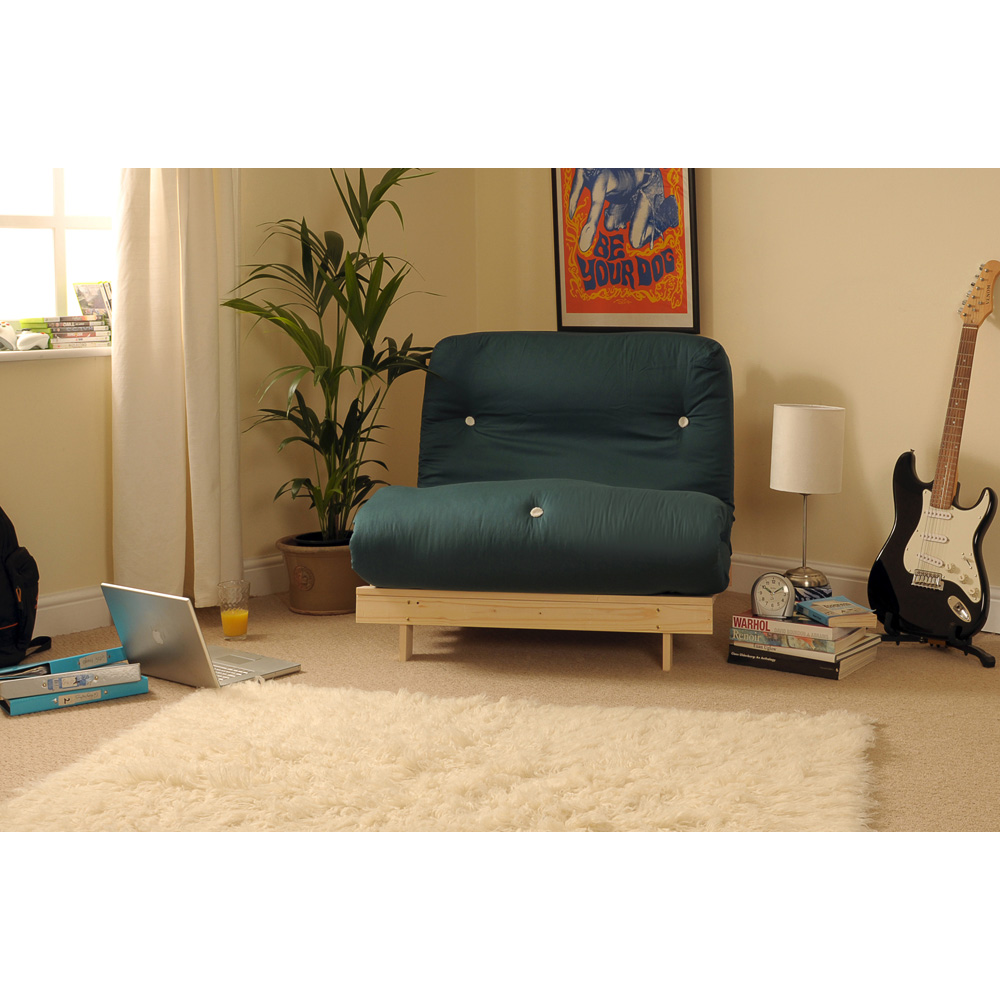 Brooklyn Small Double Sleeper Green Futon Base and Mattress Image 3