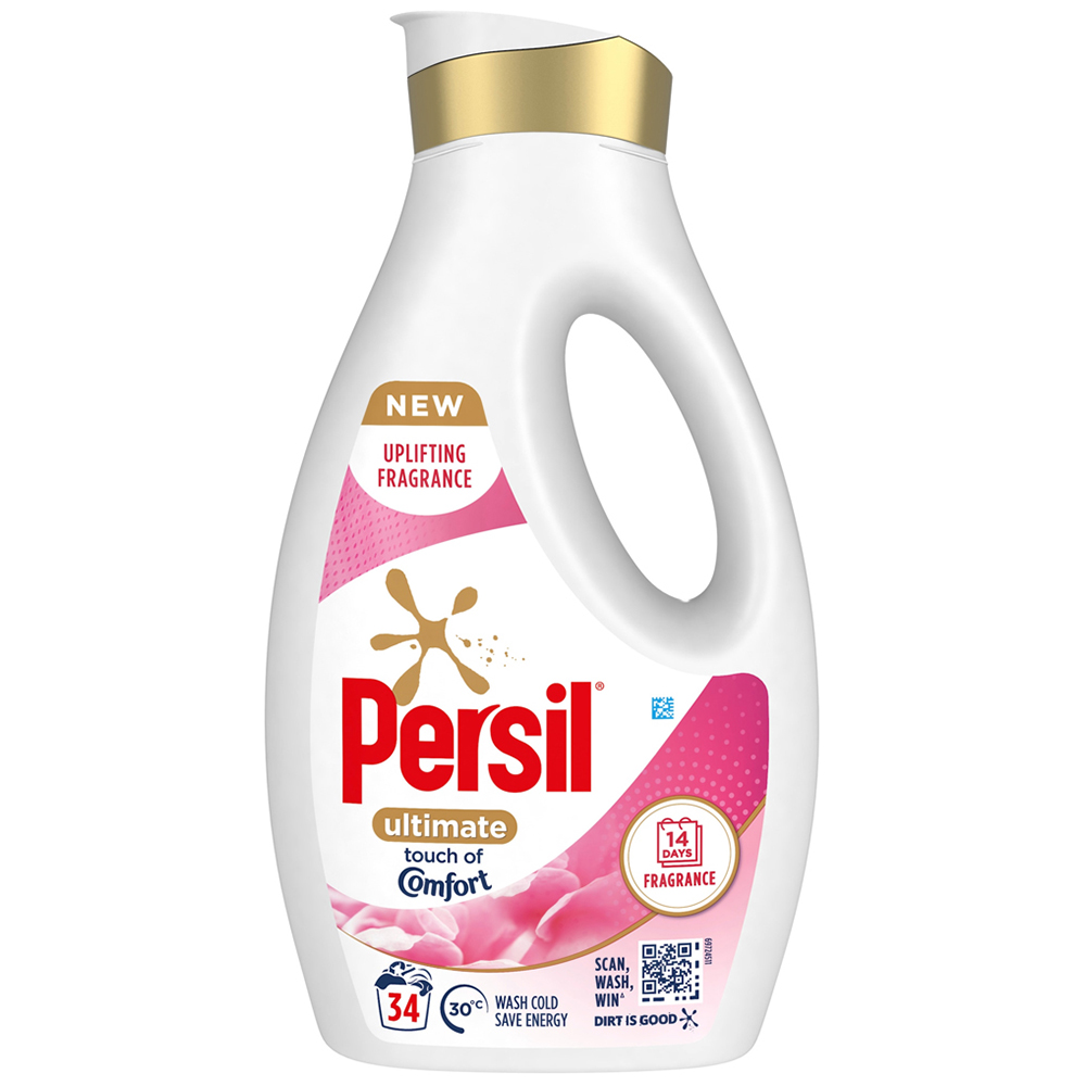 Persil Ultimate Touch of Comfort Washing Liquid Detergent 34 Washes 918ml Image 1