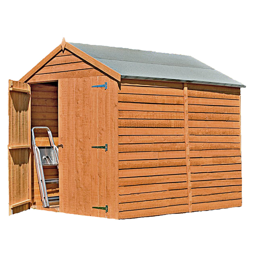 Shire 8 x 6 ft Double Door Dip Treated Overlap Shed Image 1