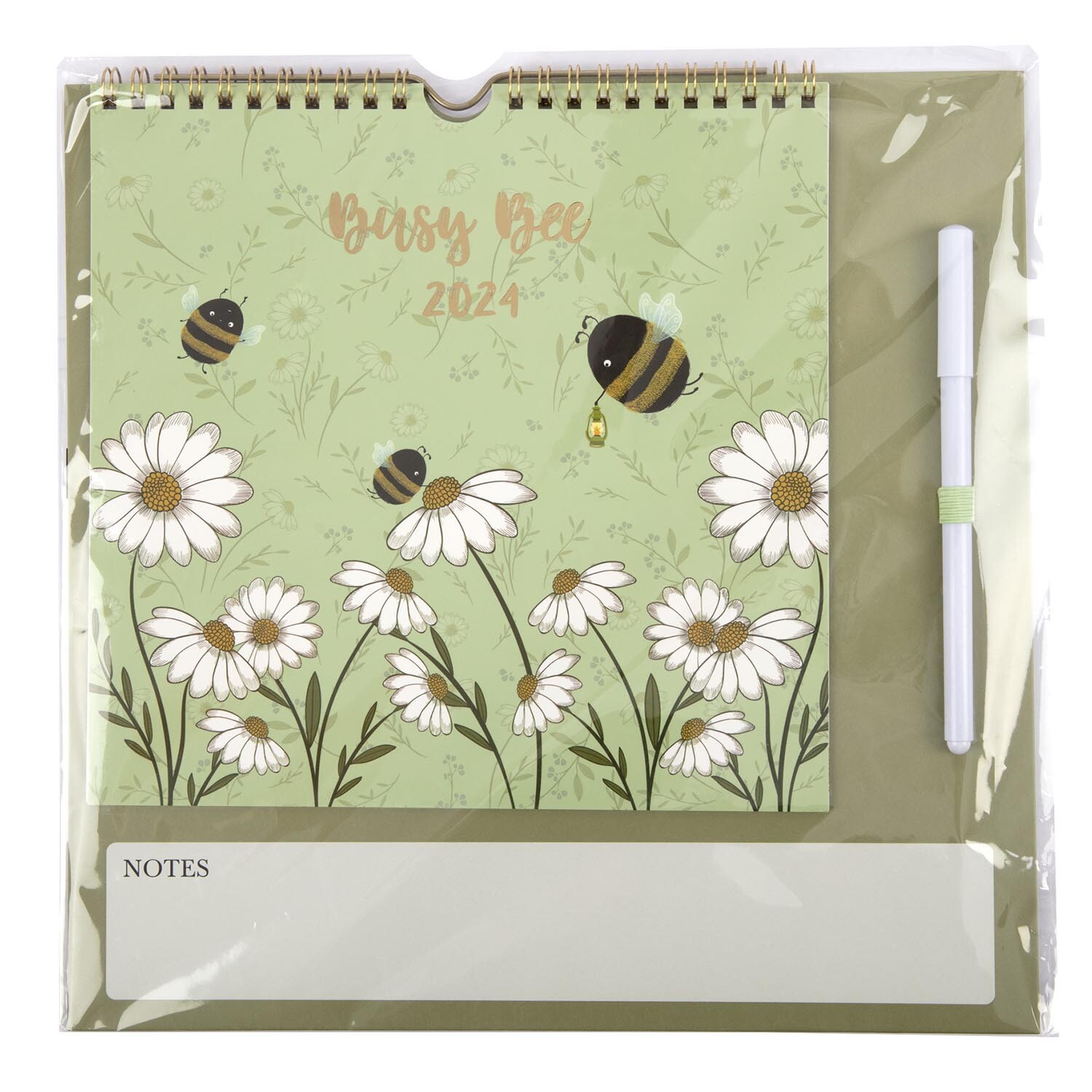 Busy Bee Spiral Calendar and Organiser - Green Image 1