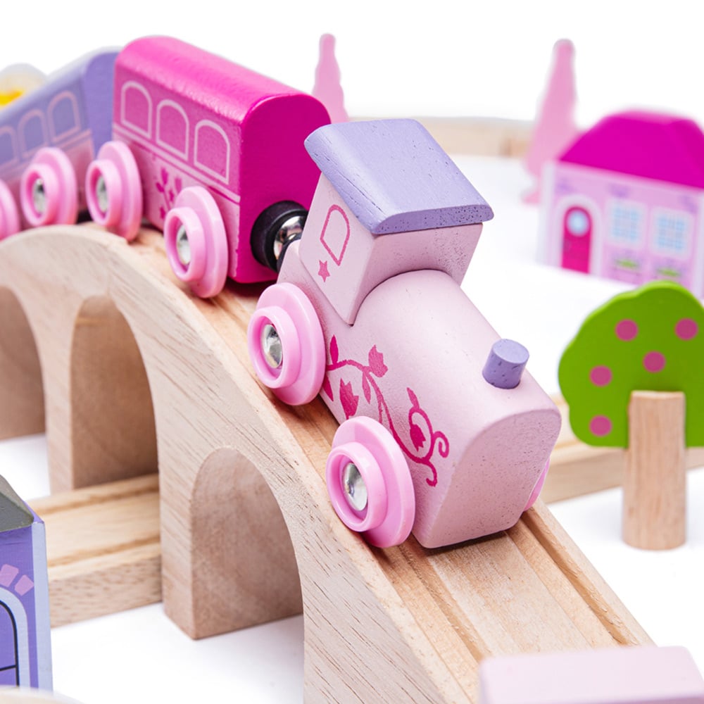 Bigjigs Rail 75-Piece Fairy Town Train Set Image 6