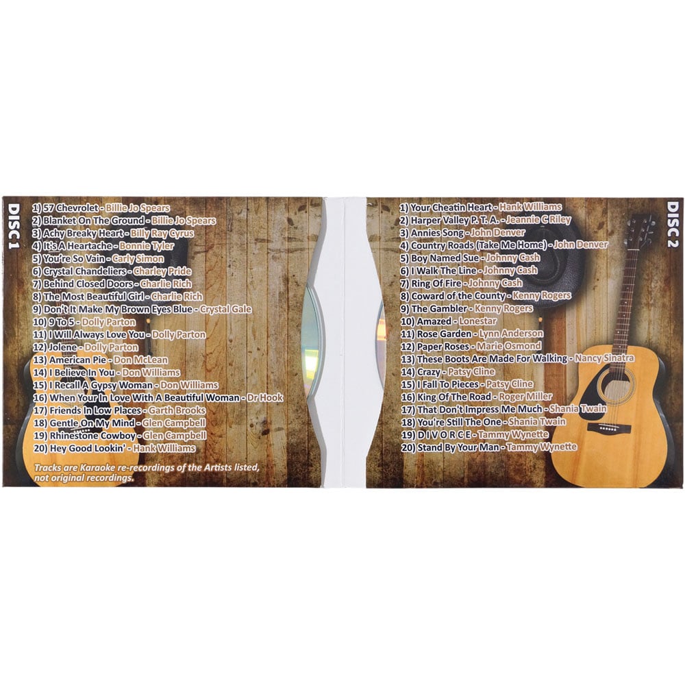 Mr Entertainer Silver Country Hits Karaoke CDG Disc Image 2