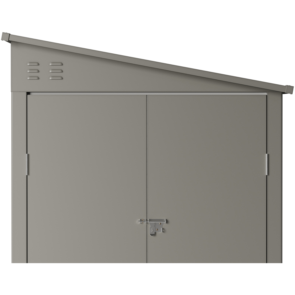 Living and Home 4.6 x 9ft Metal Pent Garden Storage Shed Image 6