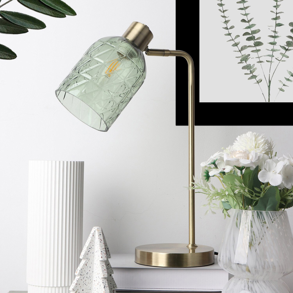 Amilla Glass Table Lamp Green Image 2