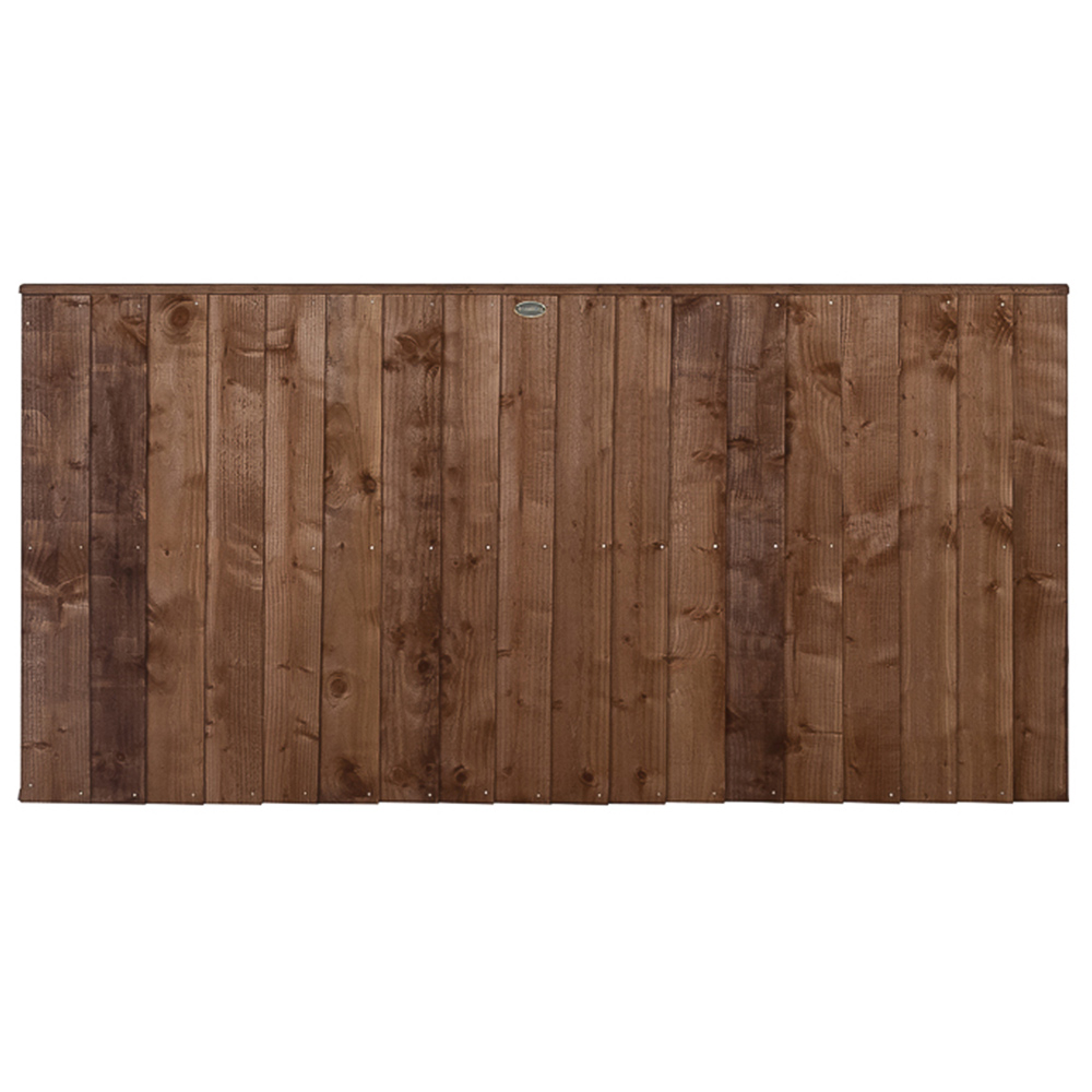 Forest Garden Dark Brown Closeboard Panel 6 x 3ft Image 3