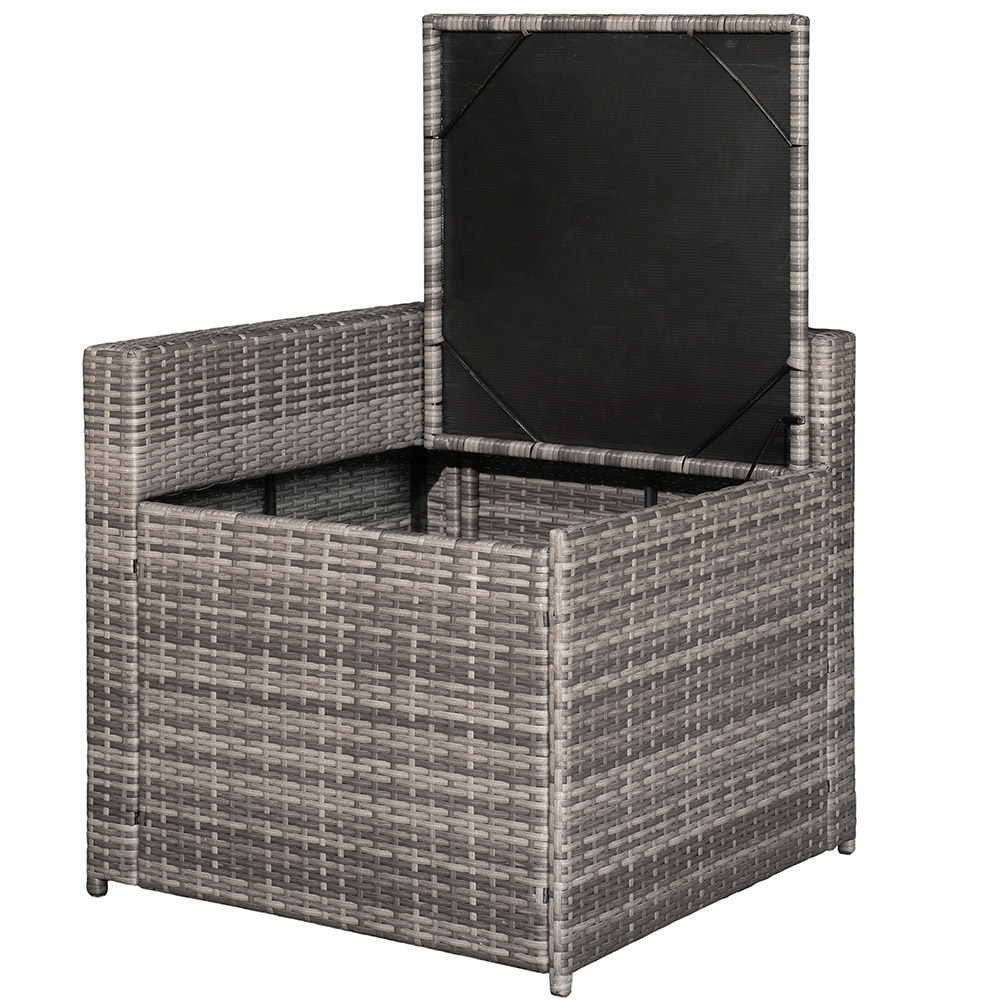Outsunny 6 Seater Grey PE Rattan Sofa Lounge Set Image 4