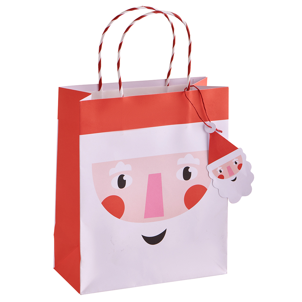 Wilko Festive Joy Medium Santa Gift Bag Image 1