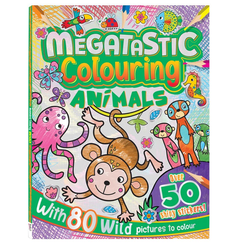 Curious Universe Megatastic Animals Colouring Book Image