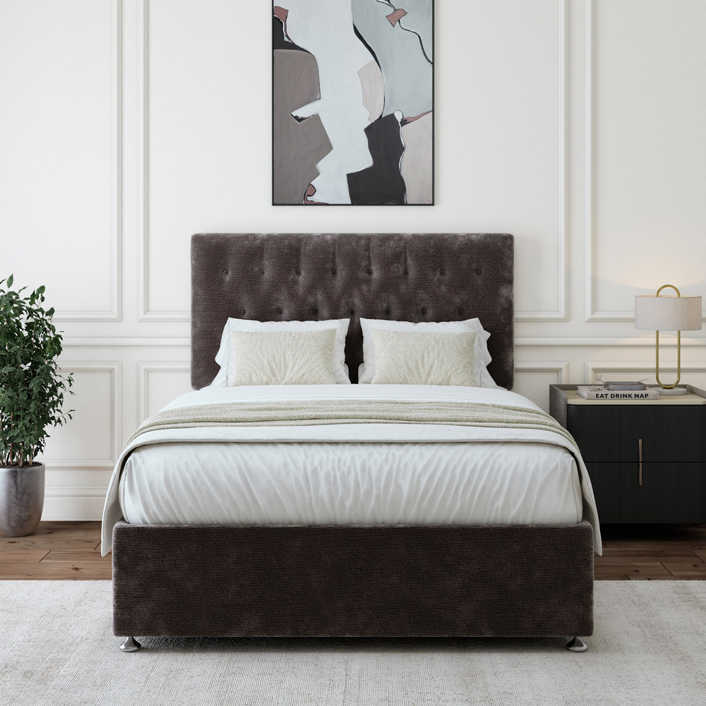 Bedmaster Super King Size Charcoal Chenille Divan Base Image 2