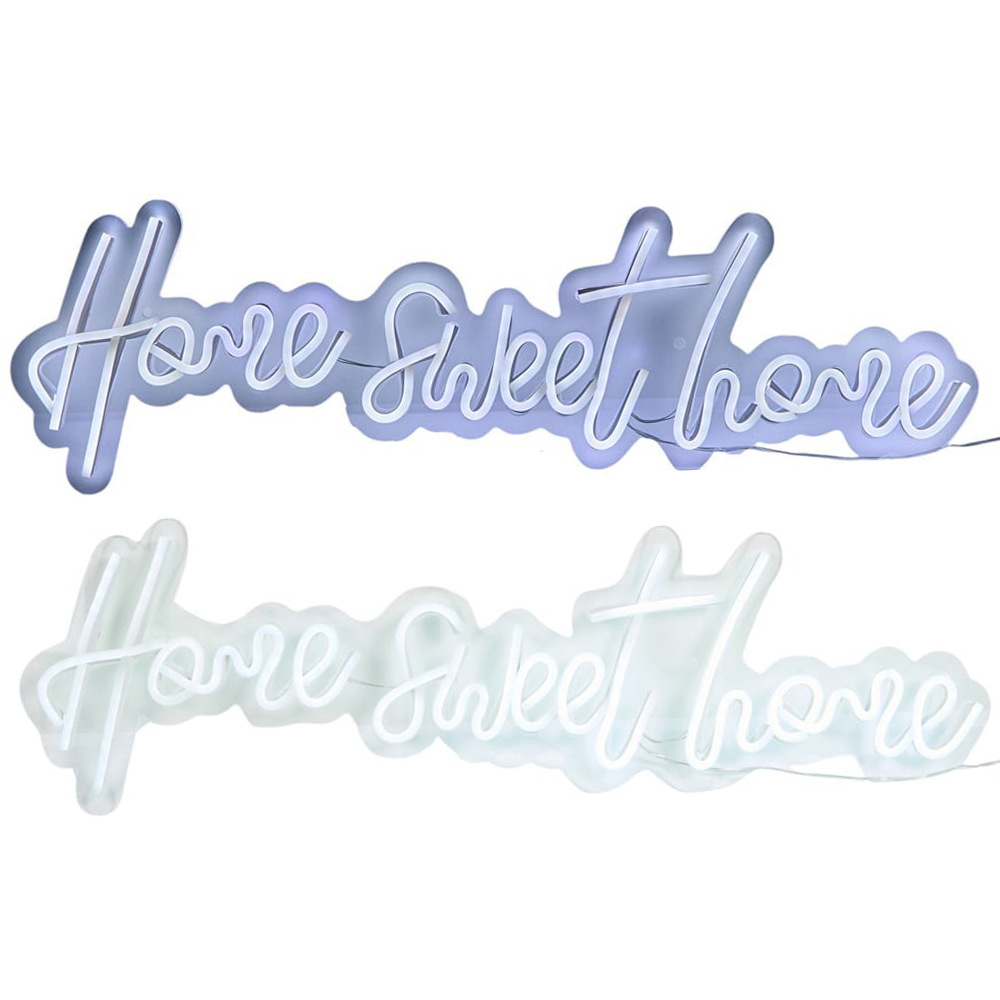 Neon Home Sweet Home Sign - White Image 5