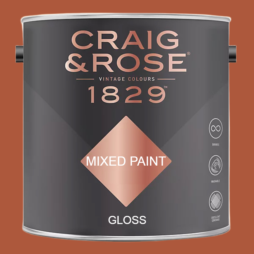 Craig & Rose 1829 Vintage Walls Wood and Metal Cadmium Gloss Mixed Paint 2.5L Image 2