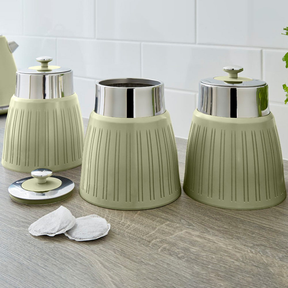 Swan Retro Green Canisters Set 3 Piece Image 2