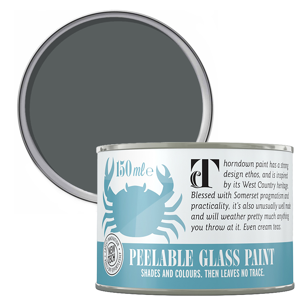 Thorndown Mercury Grey Peelable Glass Paint 150ml Image 1