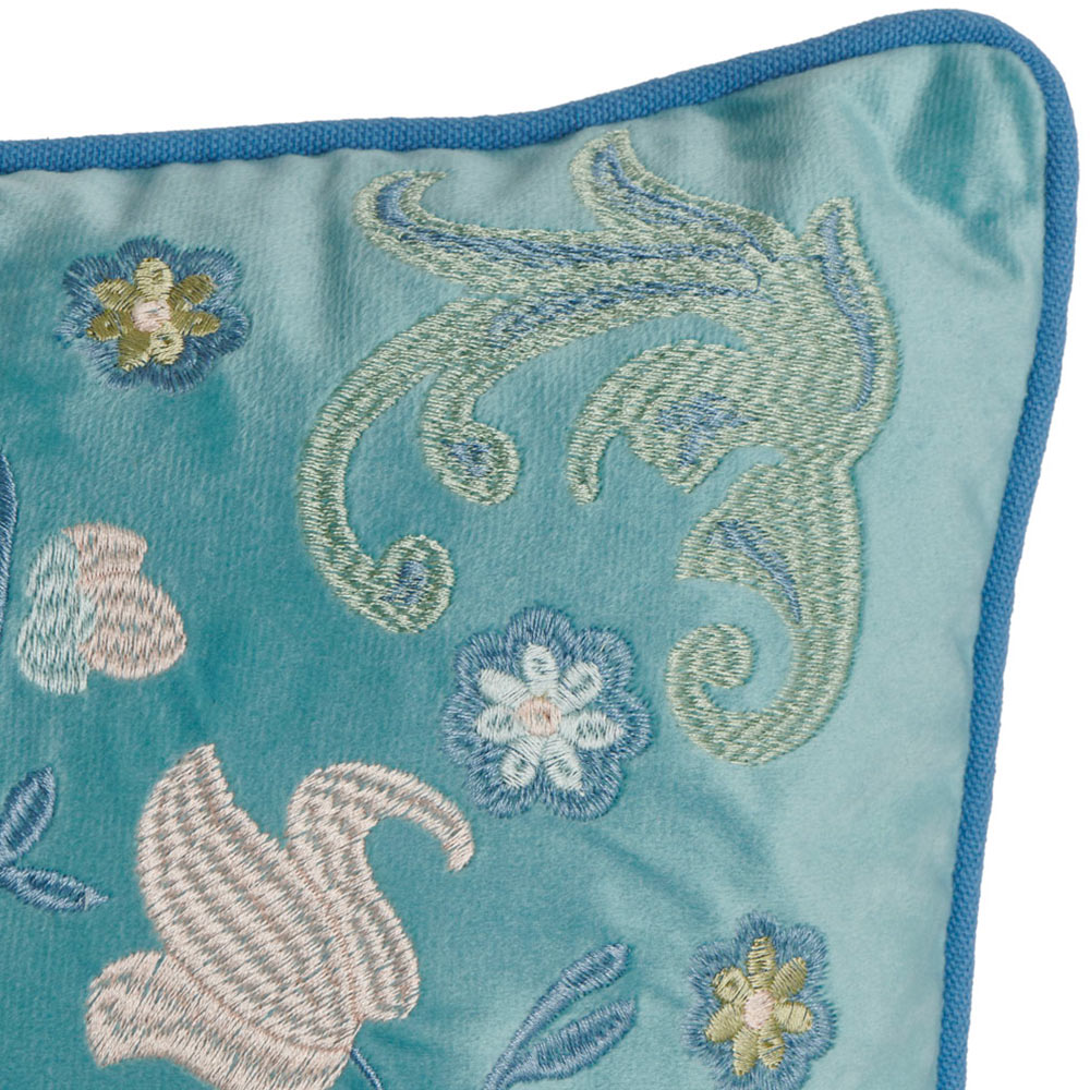 Wilko Bluetit Embroidery Cushion 43 x 43cm Image 3