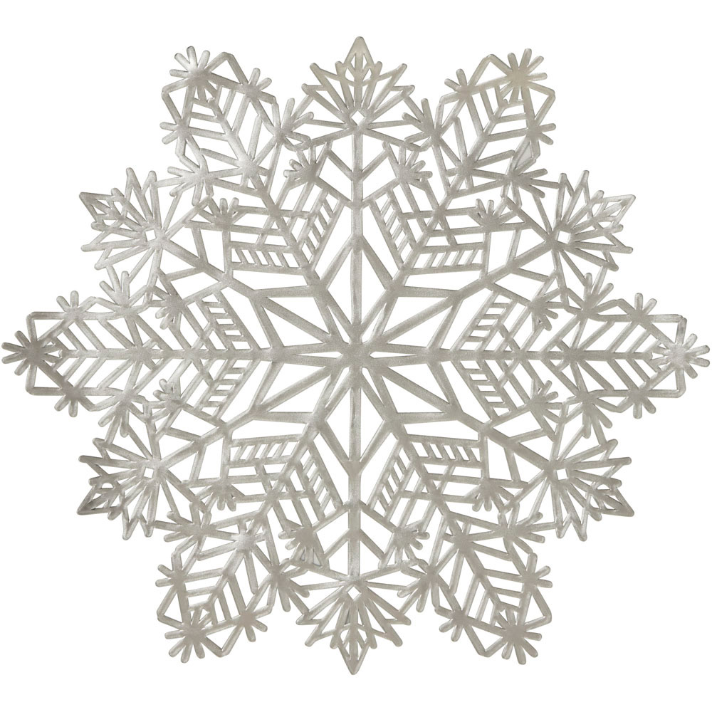 Wilko Silver Snowflake Placemats 2 Pack Image 2