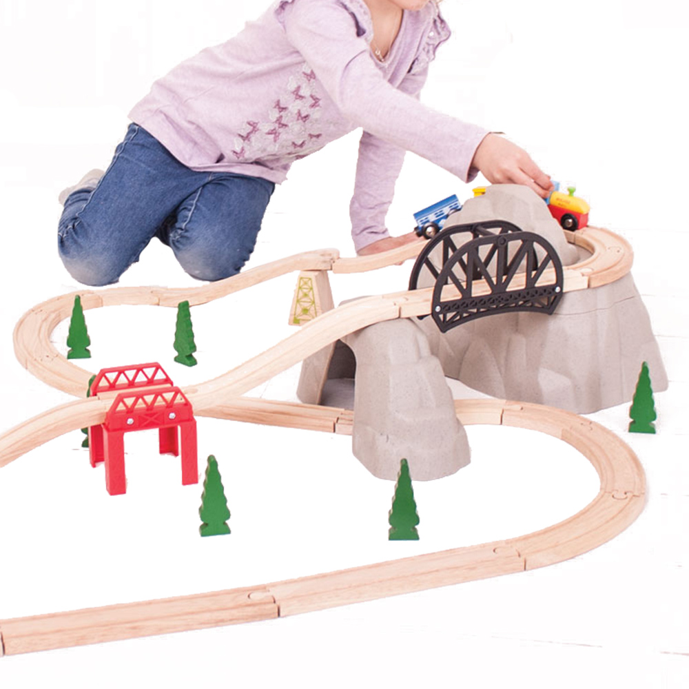 Bigjigs Rail 12-Piece Mountain Expansion Pack Image 3