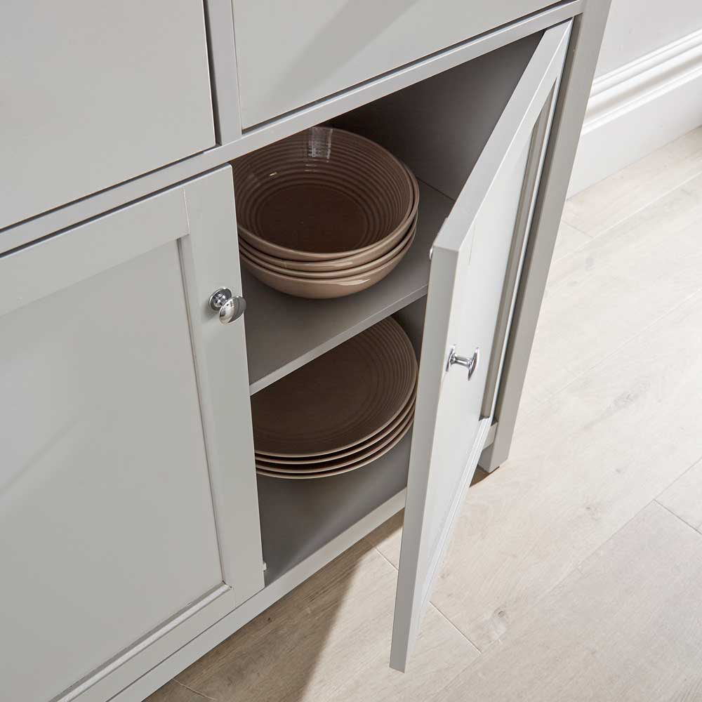Home Source Avon 2 Door 2 Drawer Grey Cupboard Image 8