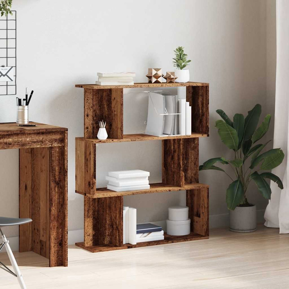 vidaXL 6 Shelf Old Wood Bookcase Image 7