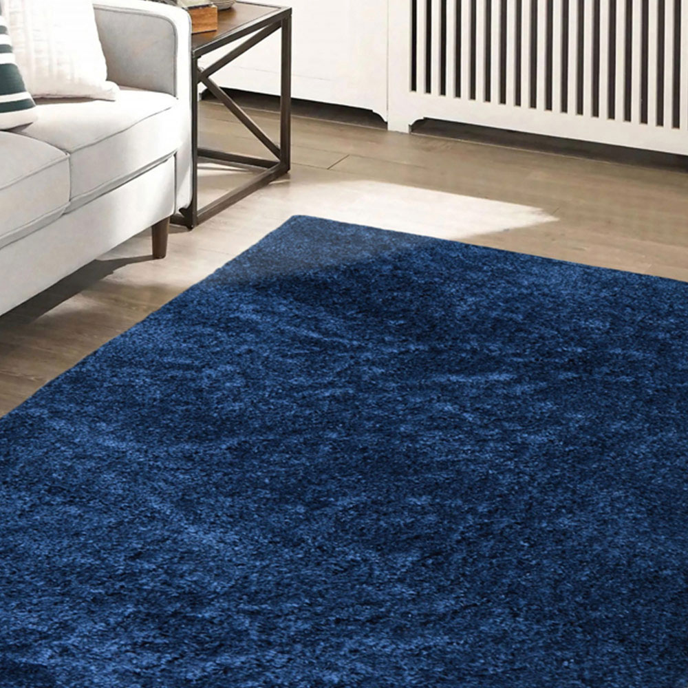 Homemaker Navy Snug Plain Shaggy Rug 200 x 290cm Image 2