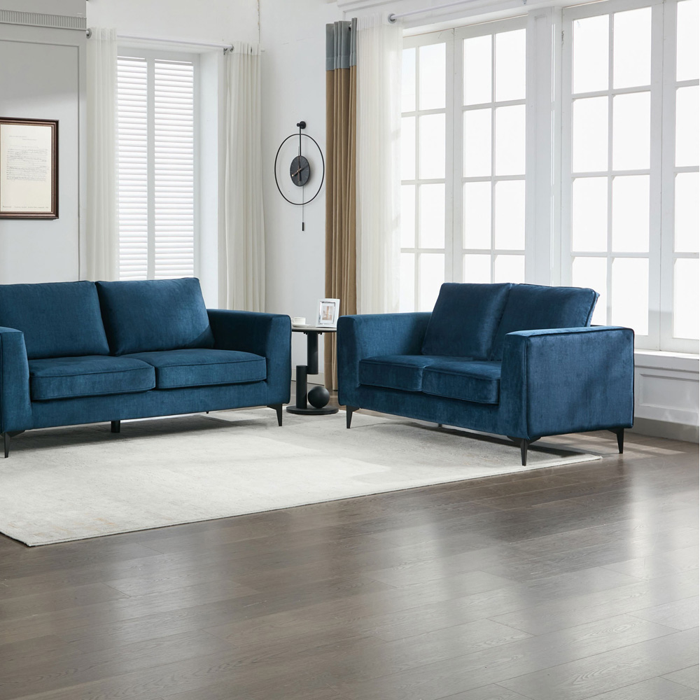 Brooklyn 2 Seater Ocean Blue Sofa Image 3