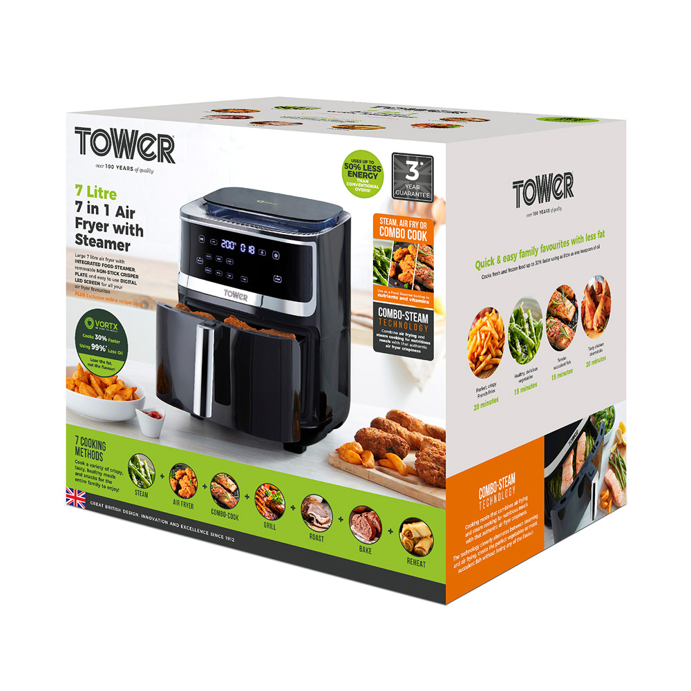 Tower T17101 Vortx Steam Air Fryer 7L Image 7